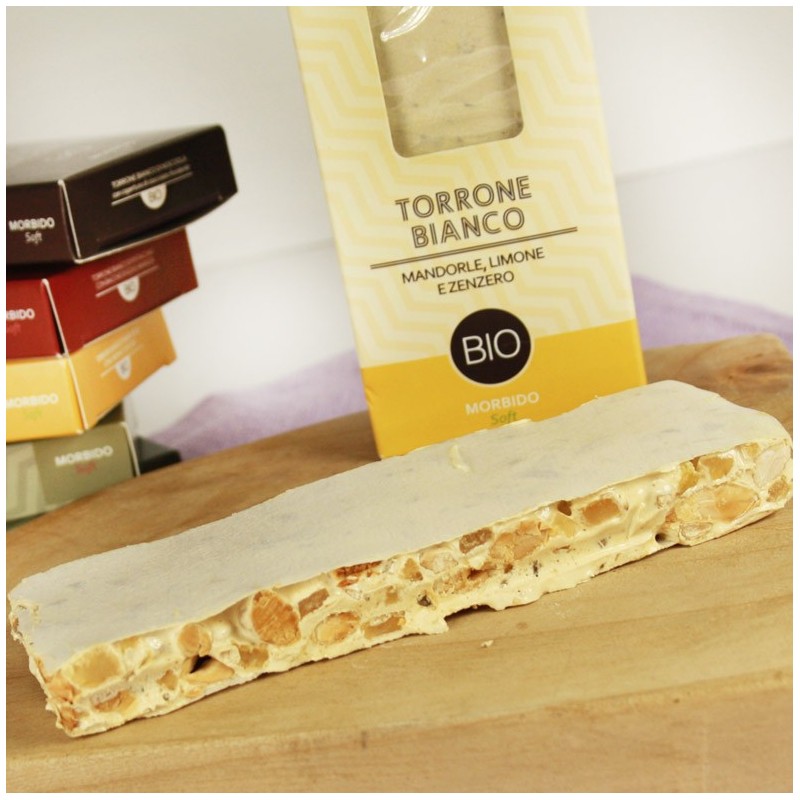 Torrone bianco di mandorle, limone e zenzero BIO | SaporVita